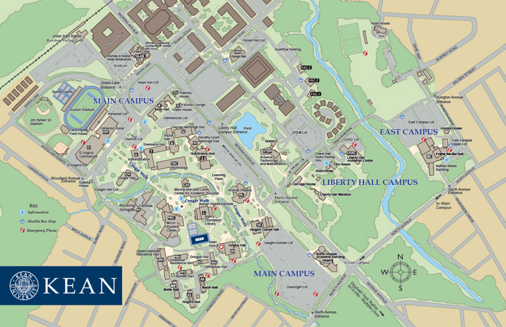 Kean University Campus Map